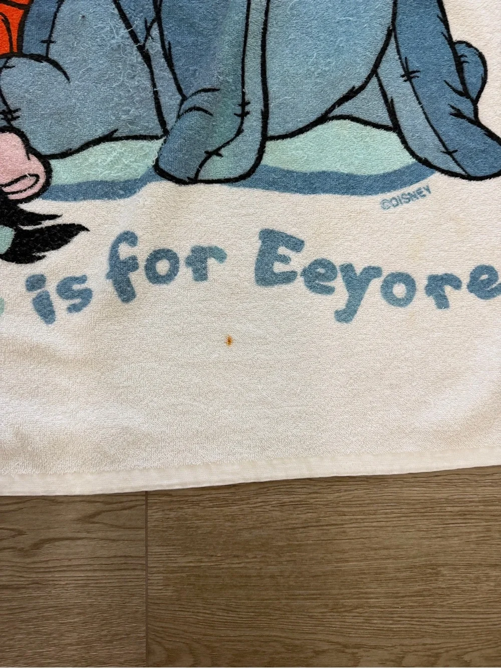 90s Vintage Disney Winnie The Pooh Beach Towel Eeyore And Tigger Deadstock